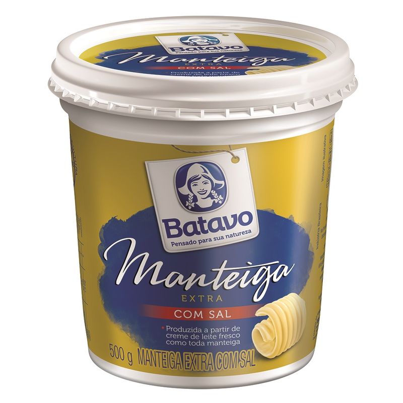 Manteiga com sal Batavo 500g (7891097102578)