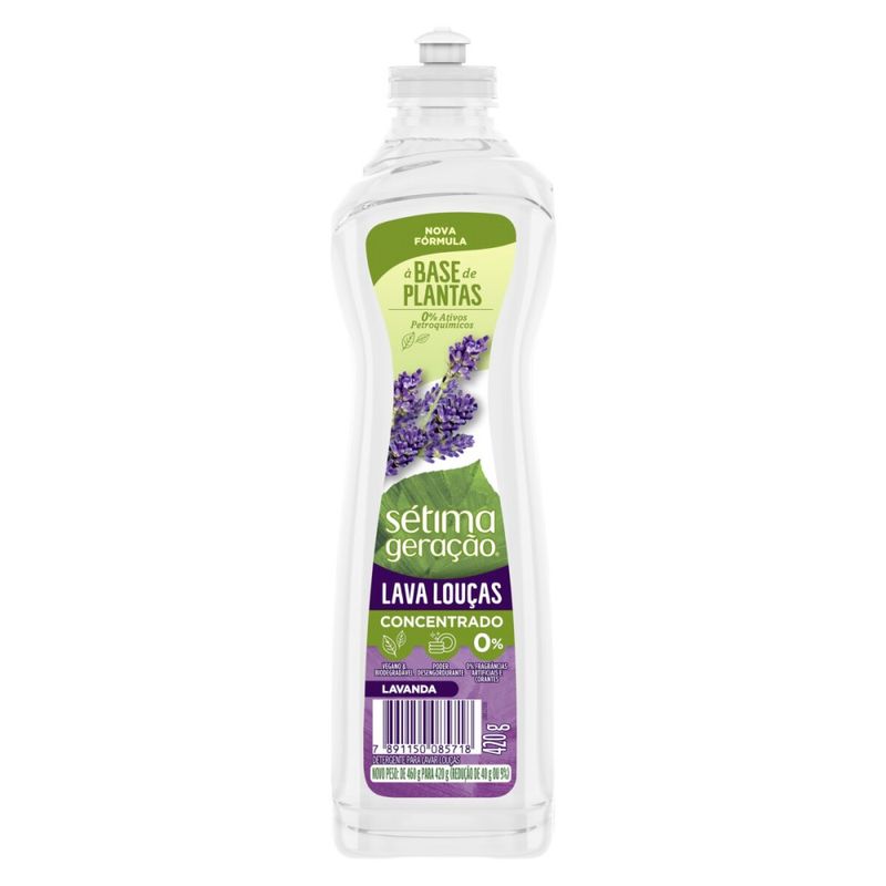 Lava Louças Concentrado Sétima Geração Lavanda 420g (7891150085718)