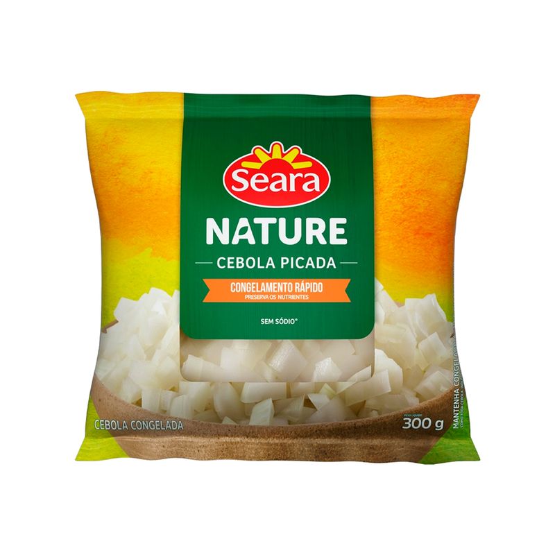 Cebola picada congelada Seara Nature 300g (7894904260201)