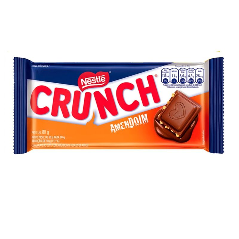 Chocolate Nestlé Crunch Amendoim 80g Tablete (7891000369043)