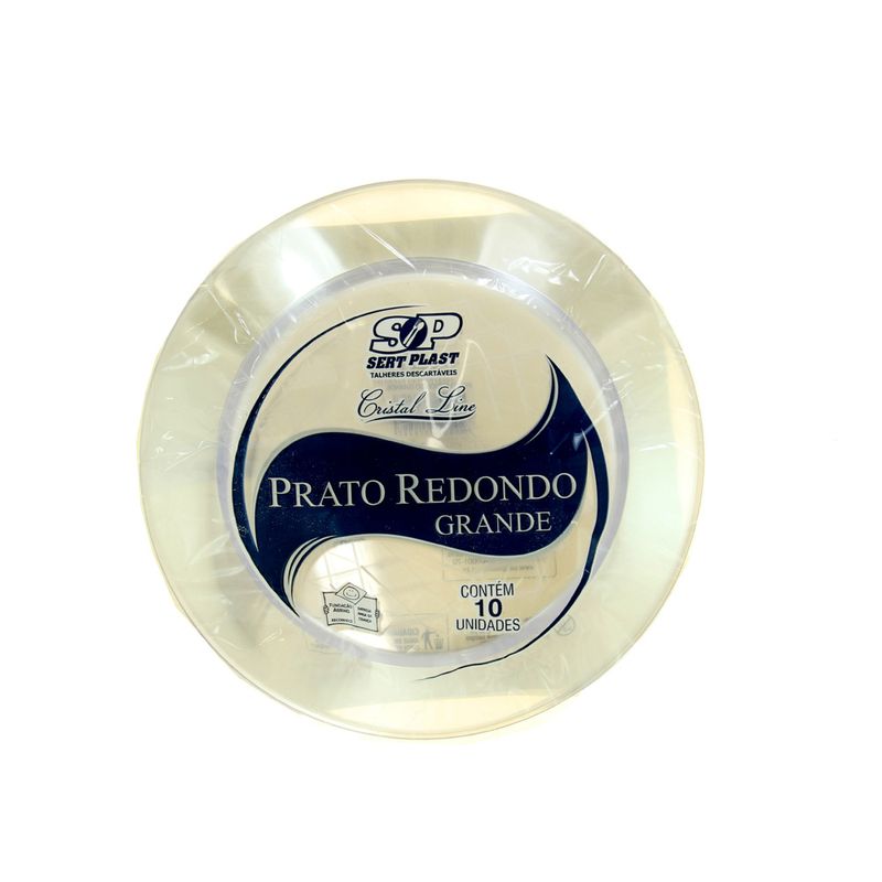 Prato Descartável Sertplast C10 Crist 22Cm (7898032378227)