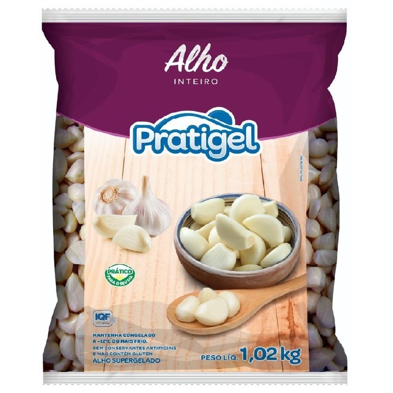Alho Inteiro Congelado Pratigel 1,02kg (7897497601765)