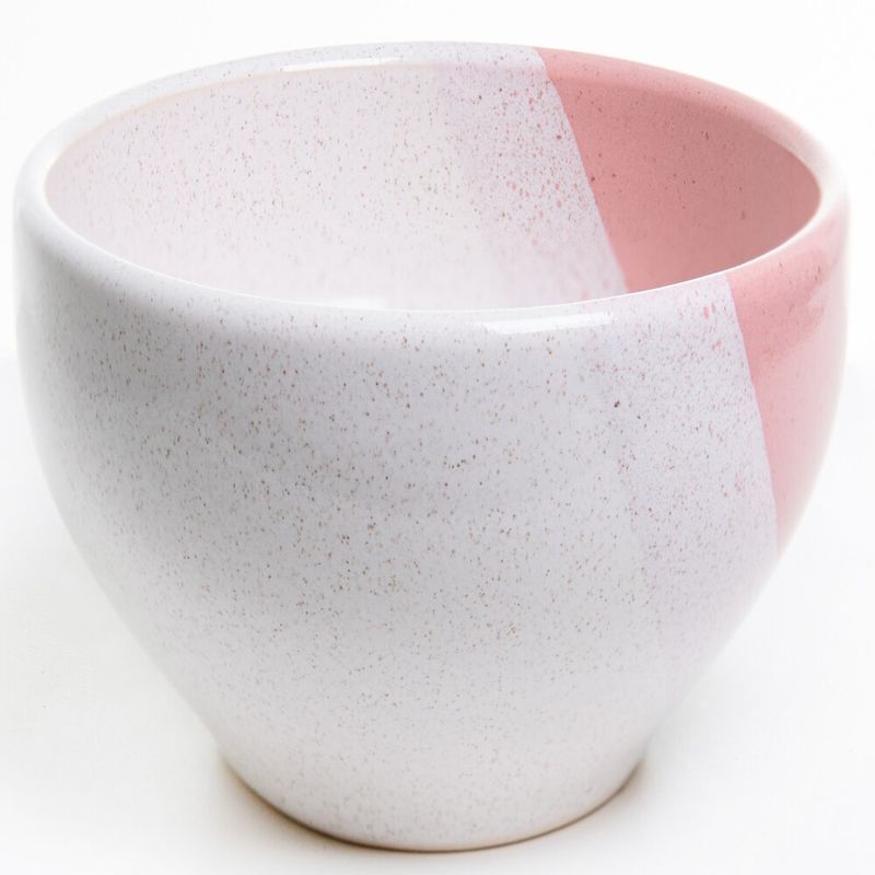 Tigela Bowl Cerâmica Beatriz Rosa Branco 700ml (7898695307282)