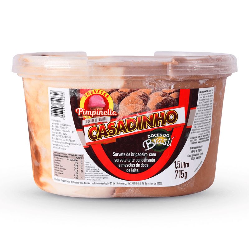 Sorvete Pimpinella 15l Casadinho (7898437720652)