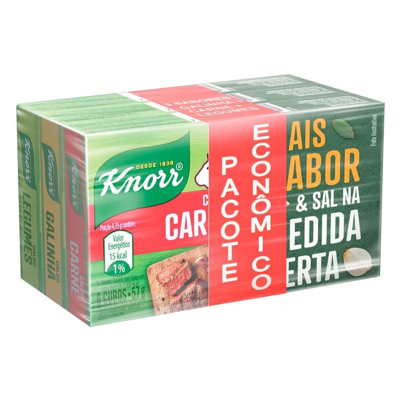 Caldo Tablete Knorr 57g Com 3 unidades Mix (7891150074675)