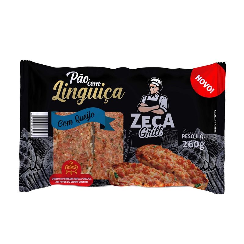 Pão Com Linguiça E Queijo Zeca Grill 260g (736532161093)