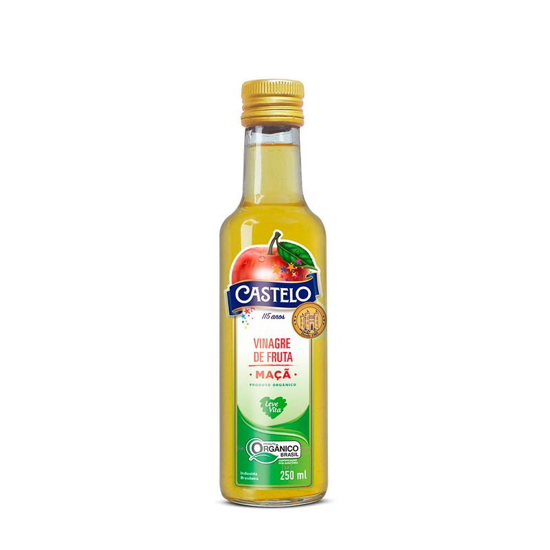Vinagre Castelo Organico Vidro Fruta Maca (7898922618167)