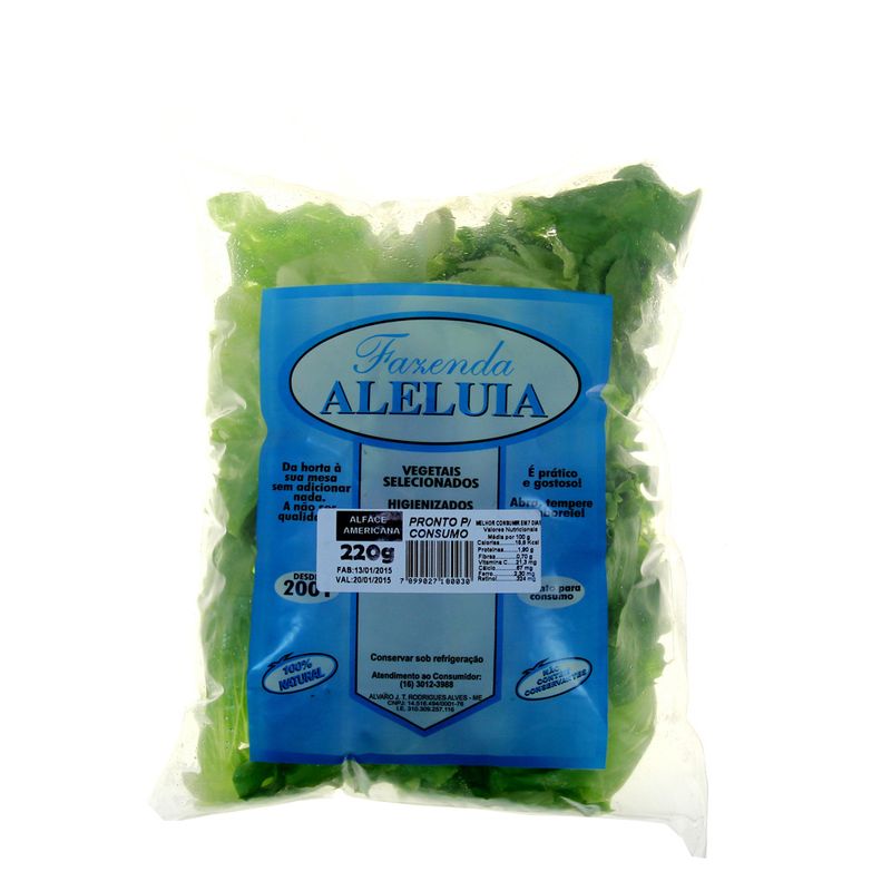 Alface Americana Aleluia 220g (7899027180030)