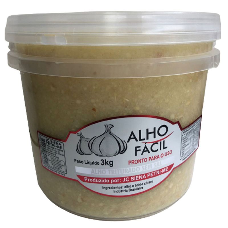 Tempero Alho Triturado Alho Fácil 3kg (7898400801012)