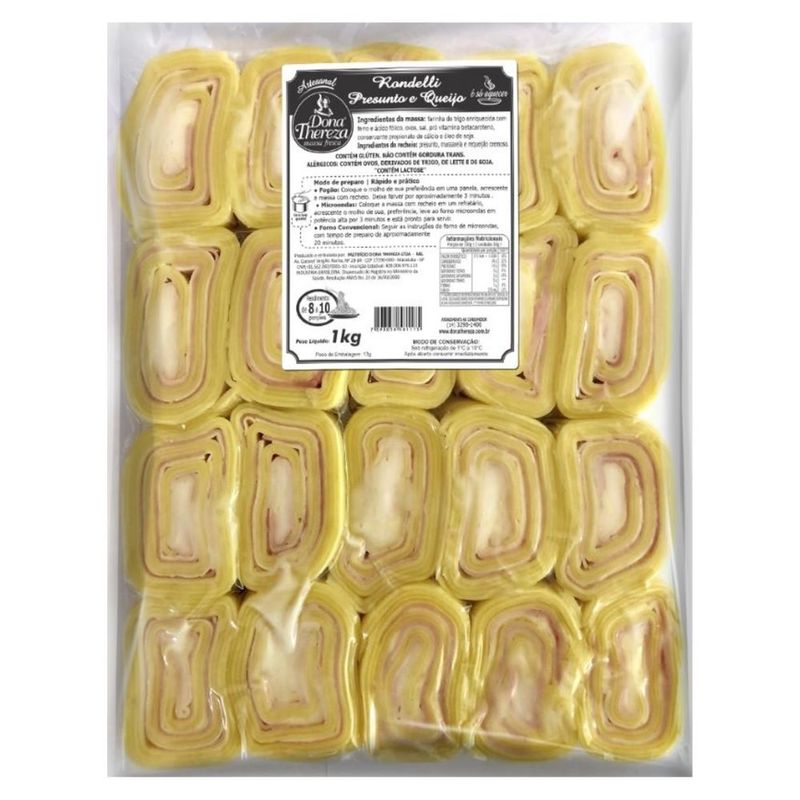 Massa Rondelli Presunto e Queijo Dona Thereza 1Kg (7898058581175)