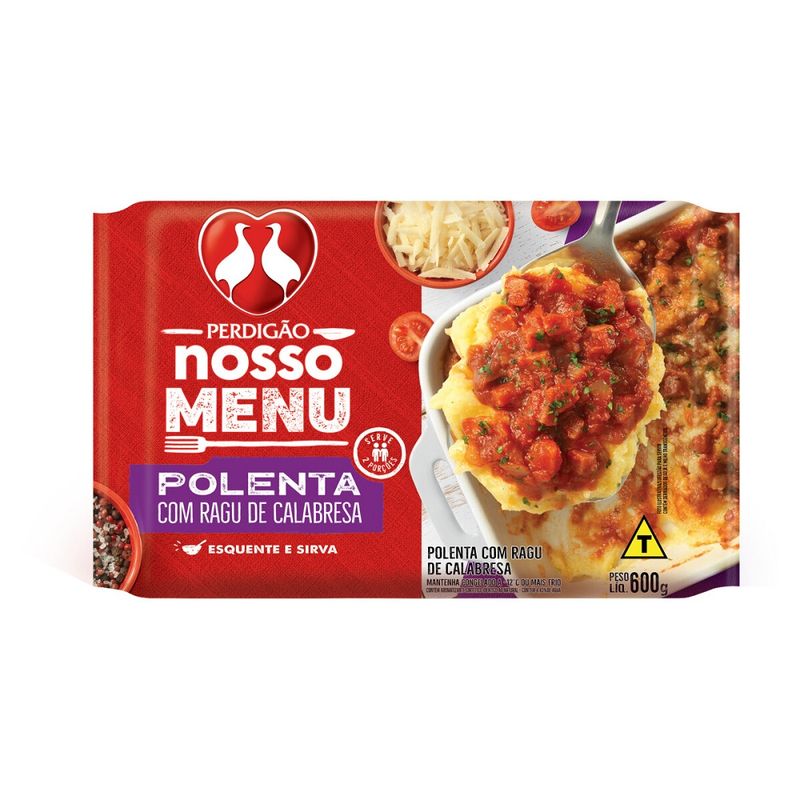 Polenta Com Ragu Calabresa Nosso Menu Perdigão 600g (7891515585419)