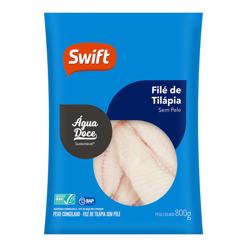 Peixe Tilápia Swift 800g Filé Sem Pele (7899567236105)
