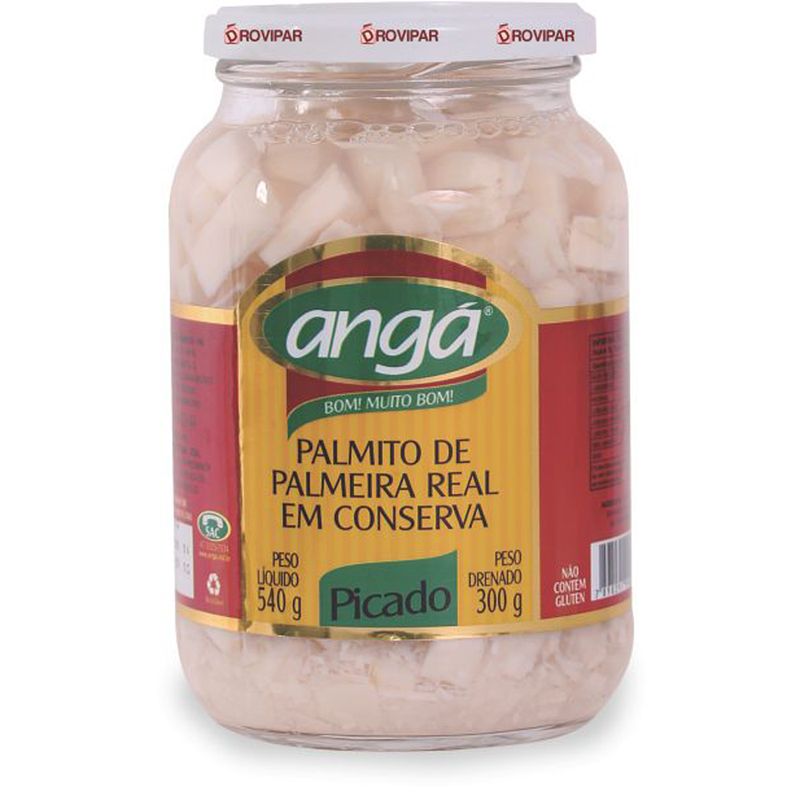 Palmito Anga Palmeira Real Picado 300G (7898291990093)