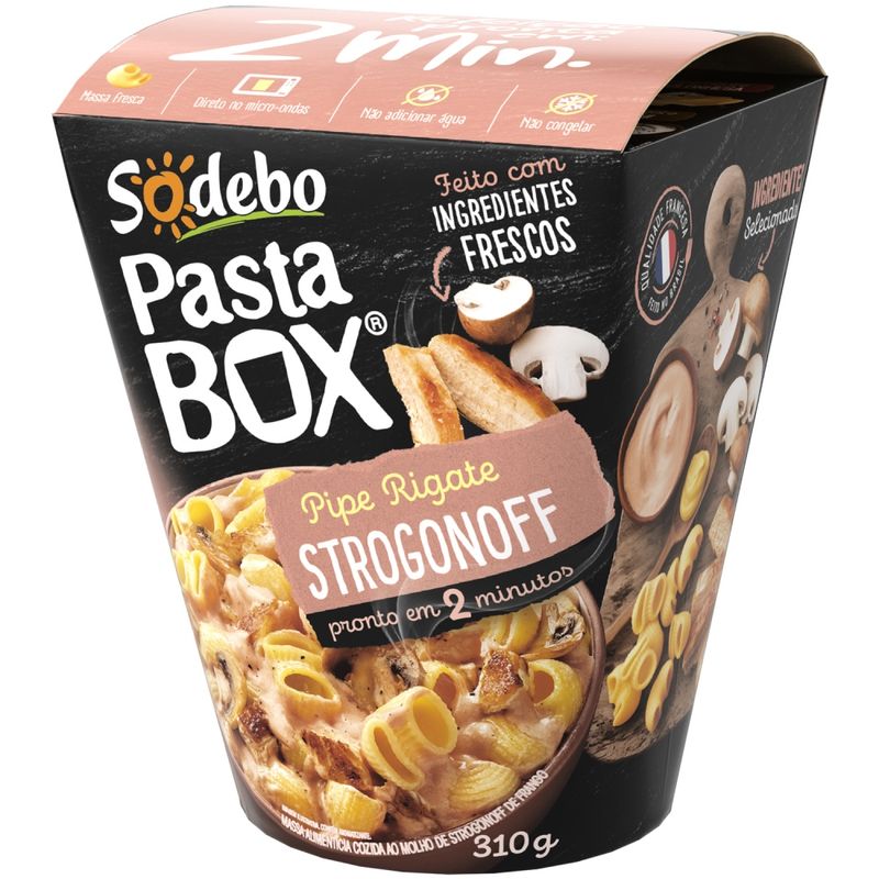 Pipe Rigate Strogonoff Pasta Box Sodebo 310g (7898666220411)