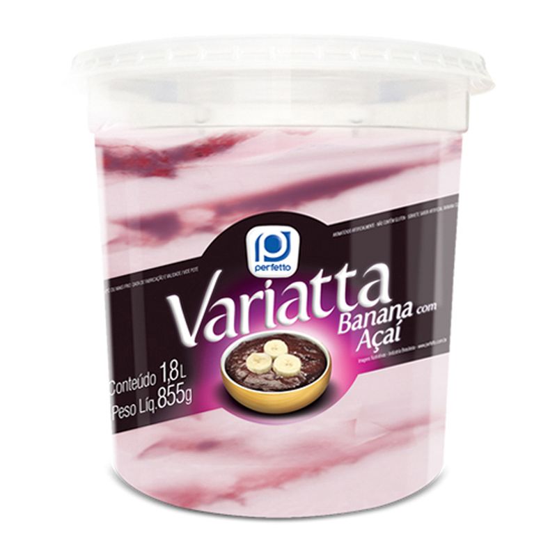 Sorvete Perfetto Variatta 1,8L Banana Com Açai (7898080810892)