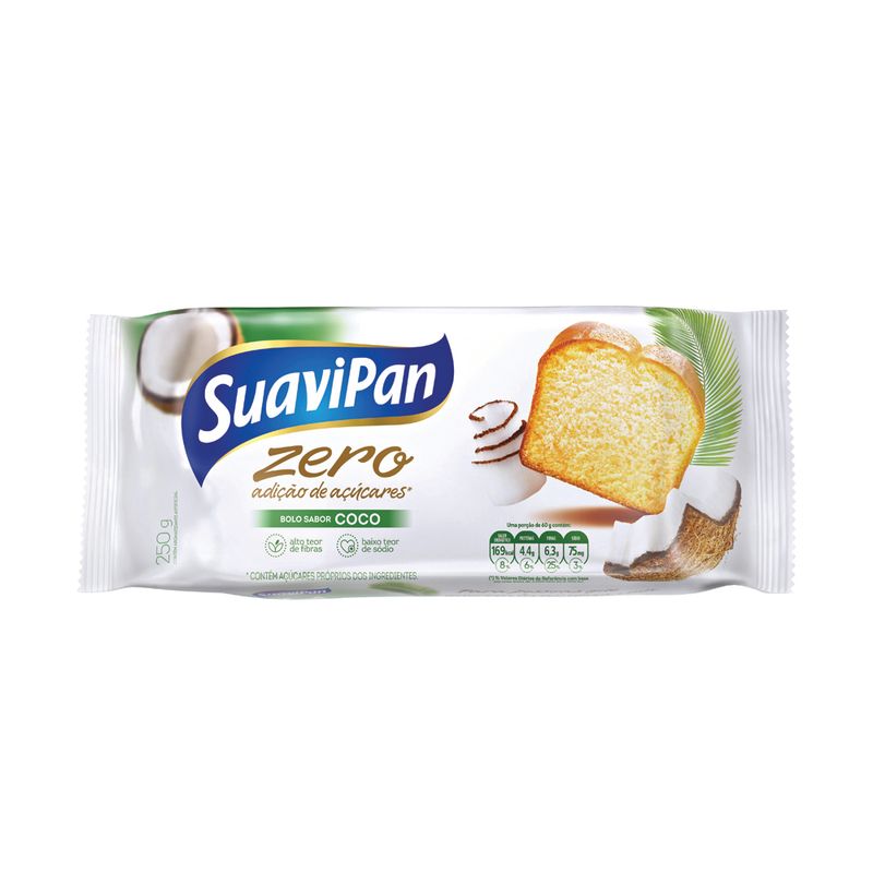 Bolo Suavipan 250g Zero Açúcar Coco (7898115900048)
