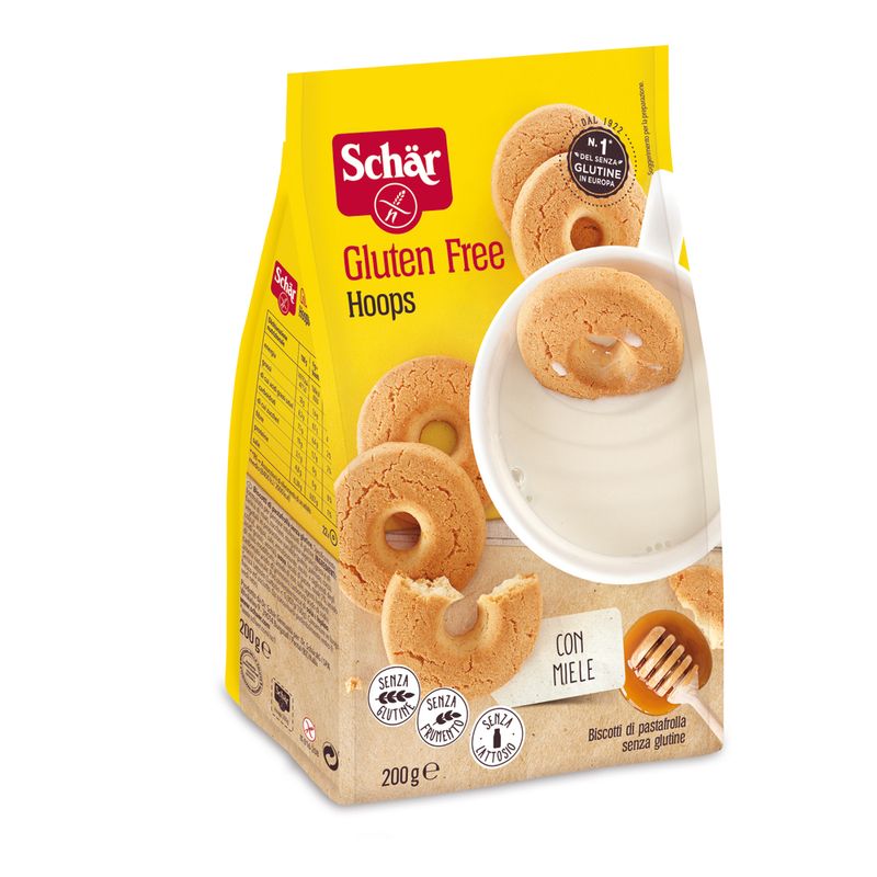 Biscoito Rosquinha Schar 200g Hoops Sem Glúten (8008698020432)