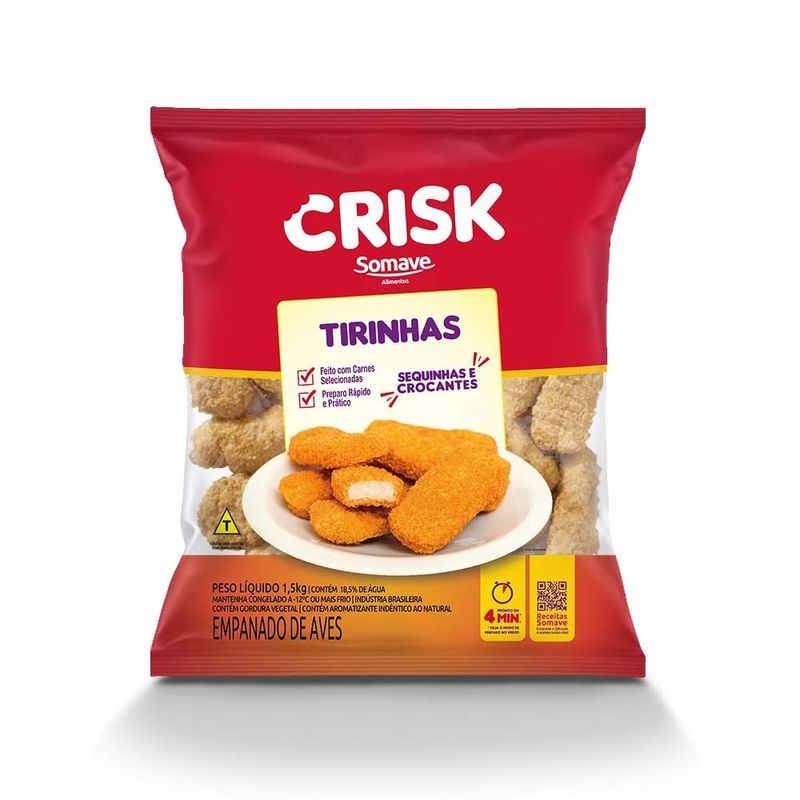 Empanado Aves Crisk 1,5kg Tirinhas (7898668210618)