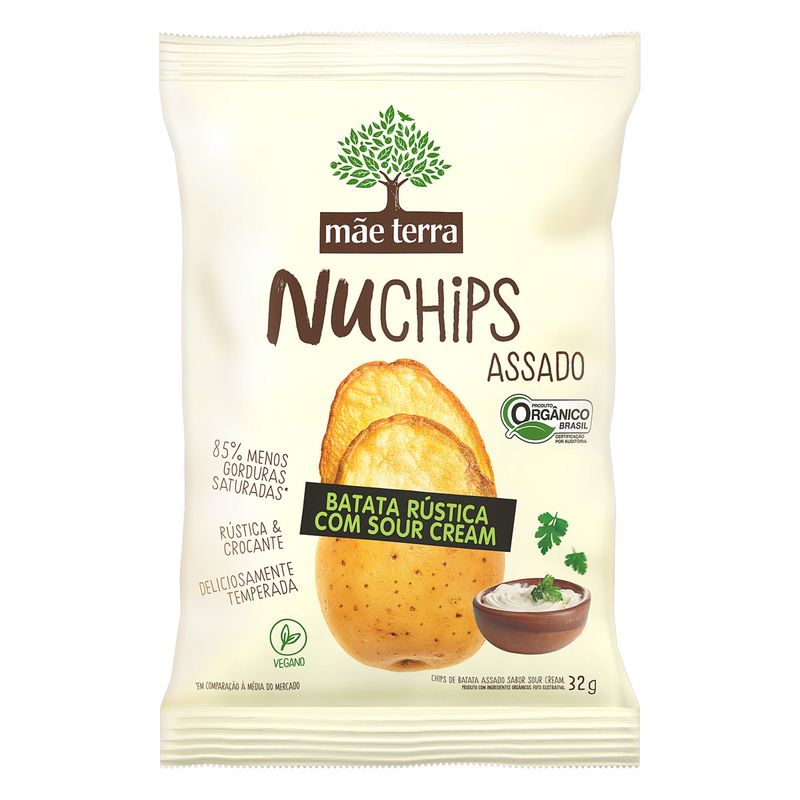 Snack Mãe Terra Organico Batata Sour Cream 32g (7891150072589)