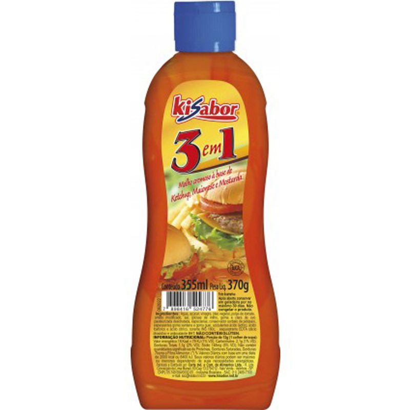 Molho 3x1 Kisabor 370g (7898416524776)