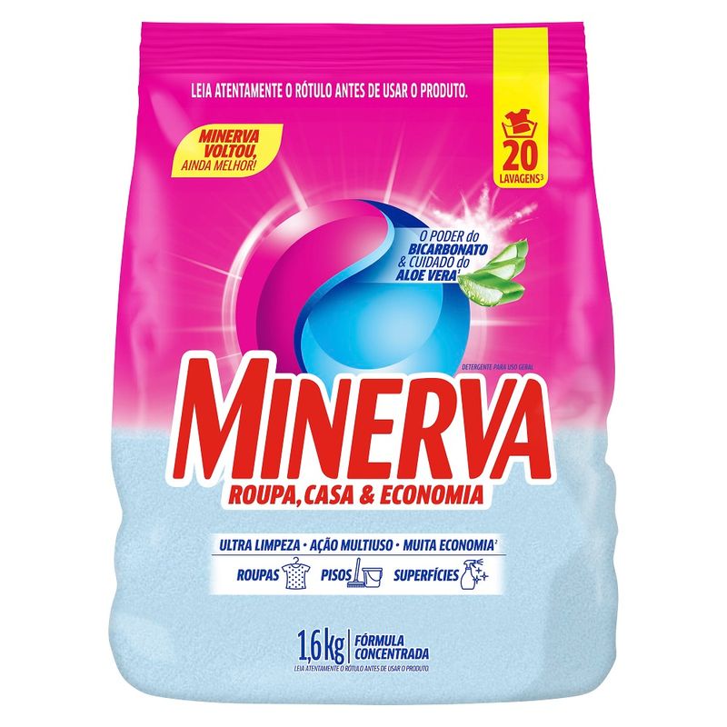 Lava roupa Minerva em pó 1,6kg (7891150076204)