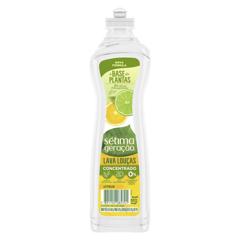 Lava Louças Concentrado Sétima Geração Citrus 420g (7891150085701)