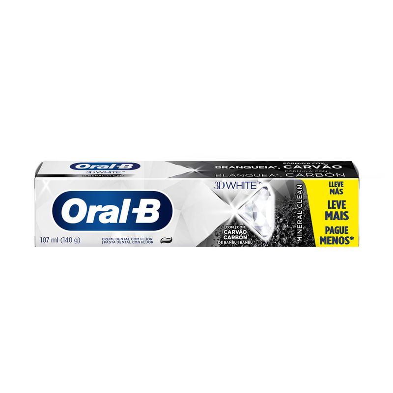 Creme Dental Oral B Mineral Clean Carvão (7500435176453)