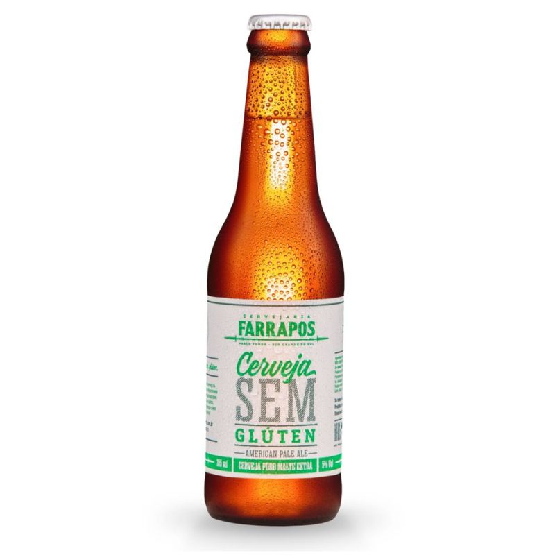 Cerveja Farrapos Ipa Sem Glúten 355ml (7898948525371)