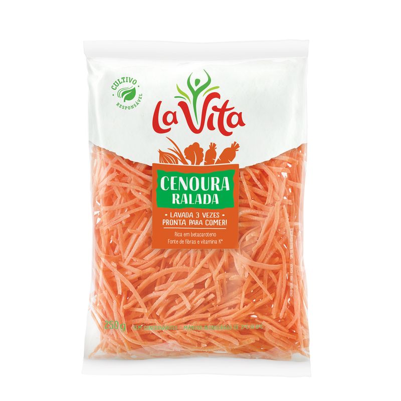 Cenoura La Vita Pacote Ralada 250g (7898904845161)