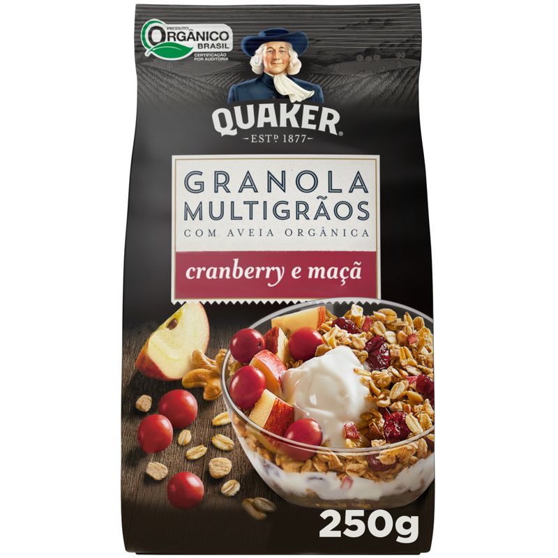 Granola Quaker 250g Orgânica Multigrãos Cranberry (7892840817725)
