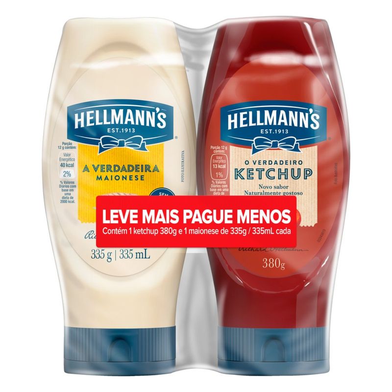Ketchup 380g + Maionese Hellmanns 335g Leve Mais Pague Menos (7891150079960)