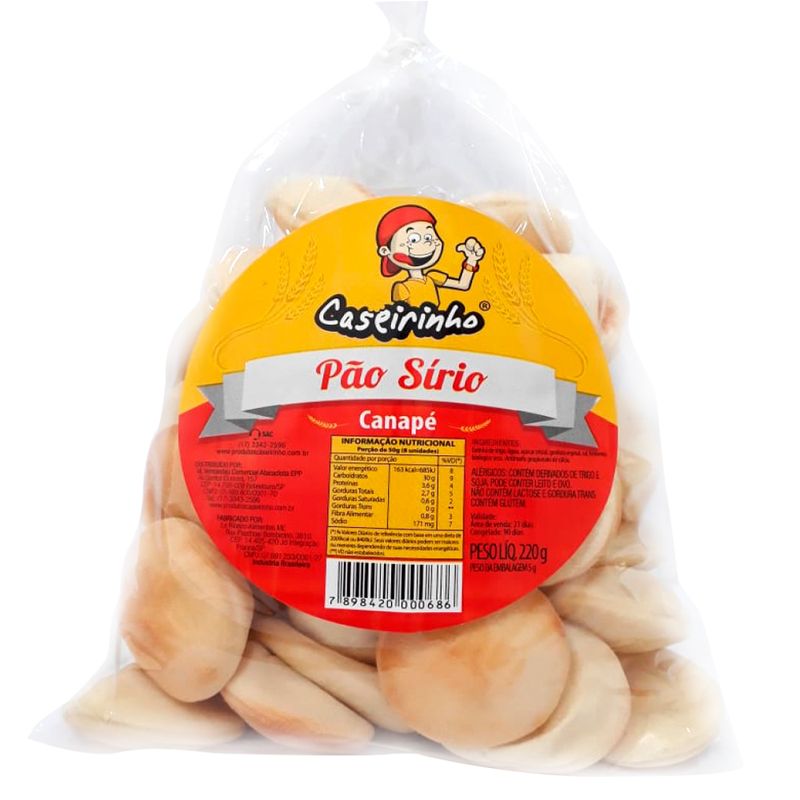 Pão Caseirinho 220g Sirio Canapé (7898420000686)