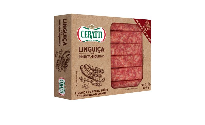 Linguiça de pernil com pimenta Ceratti 500g (7898290436585)