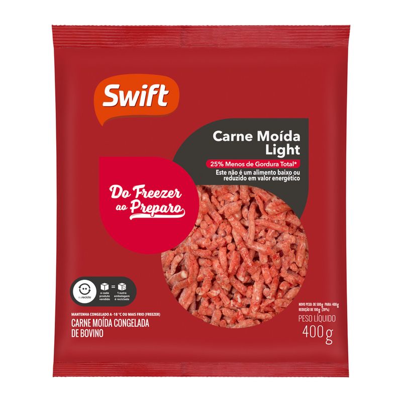 Carne Bovina Moída Light Swift 400g (7899567298219)