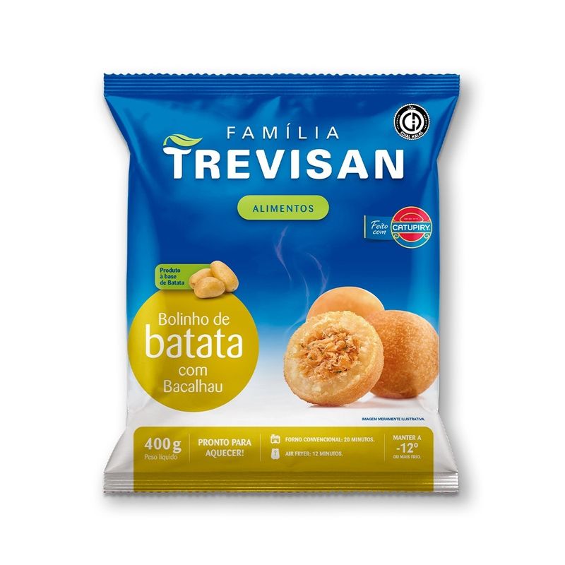 Bolinho Batata Com Bacalhau Trevisan Congelada 400g (7898956700234)