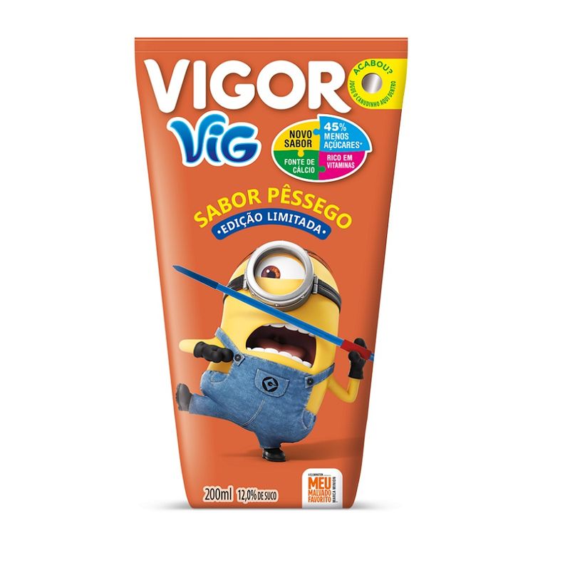 Bebida Com Suco Vigor Pêssego 200ml (7891999004857)