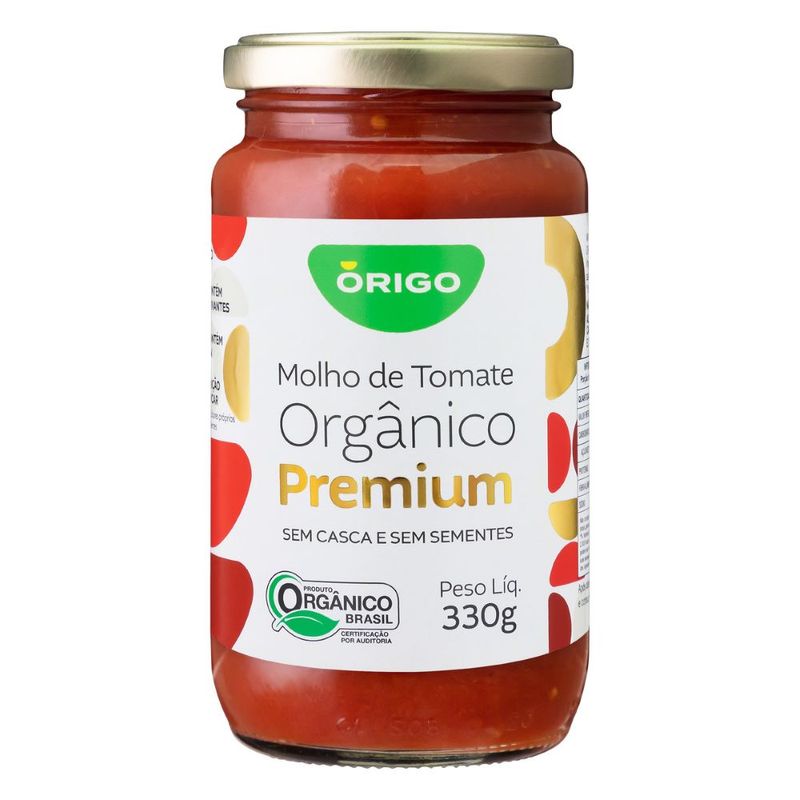 Molho Tomate Orgânico Premium Órigo 330g (0602883020214)