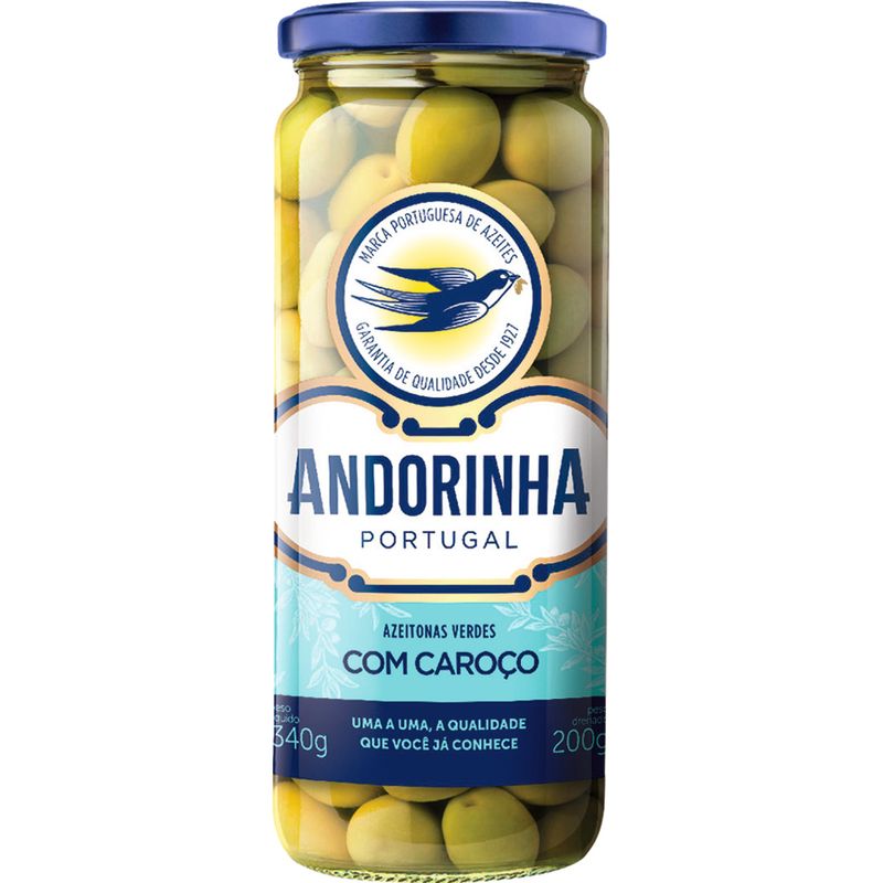 Azeitona Verde Andorinha Com Caroço 340G (5601024060275)