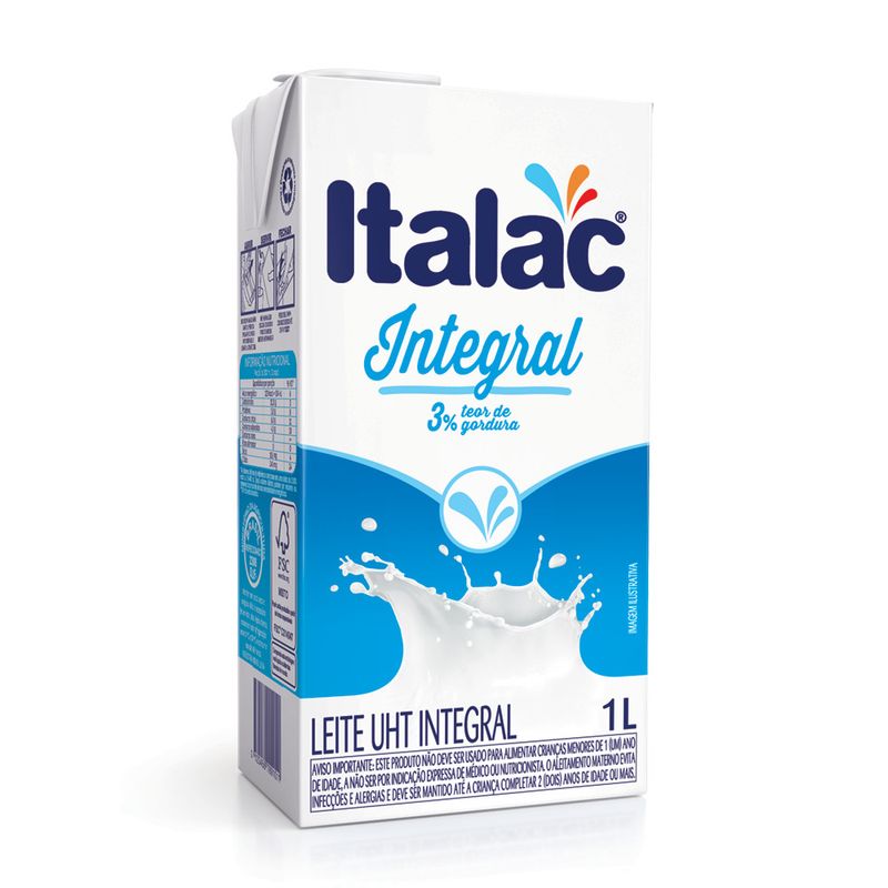Leite Longa Vida Italac Integral 1l (7898080640031)