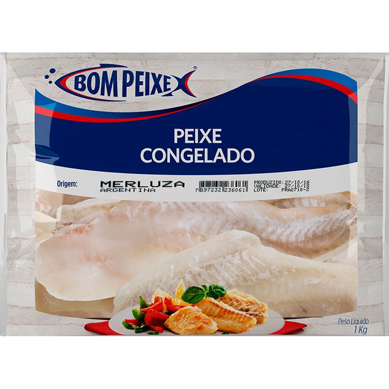 Filé De Merluza Bom Peixe 1kg Congelado (7897232236061)