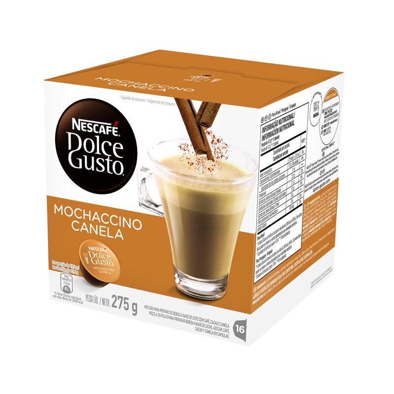 Cápsula de café Dolce Gusto Mochaccino Canela 16 un (7891000256527)