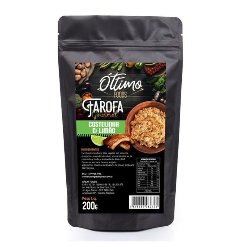 Farofa Pronta Óttimo Costelinha Com Limão 200g (7898564982725)