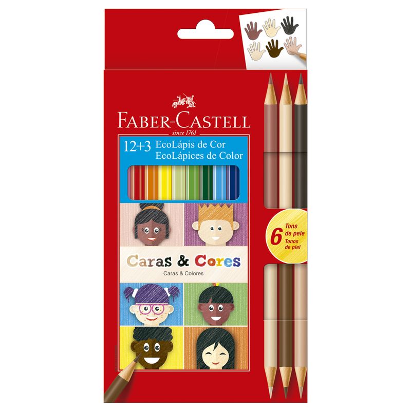 Lápis de Cor Faber Castell Caras E Cores (7891360656319)