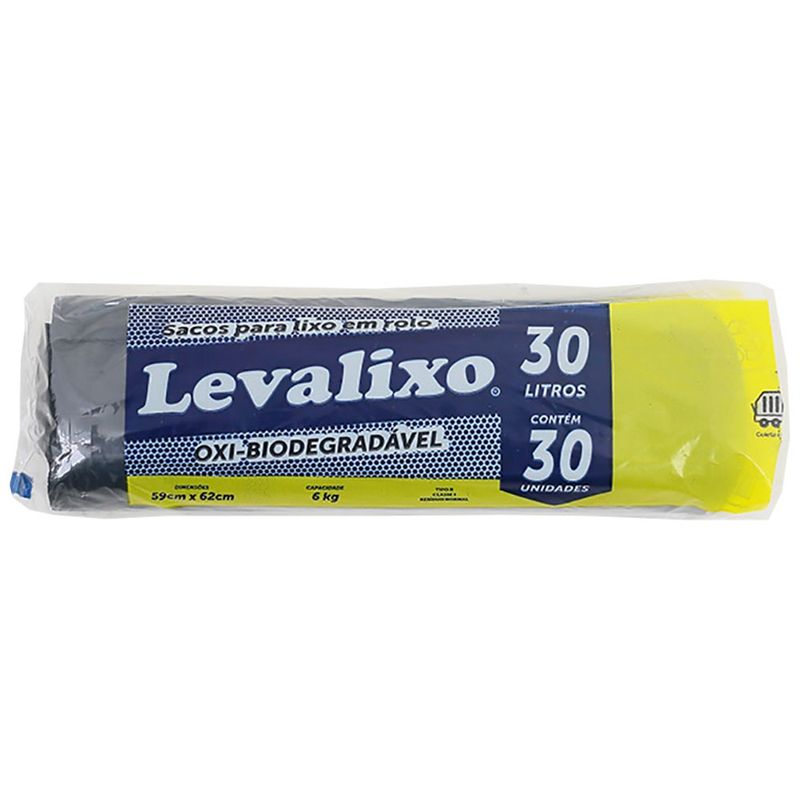 Saco Para Lixo Em Rolo Levalixo 30L (7897895800982)