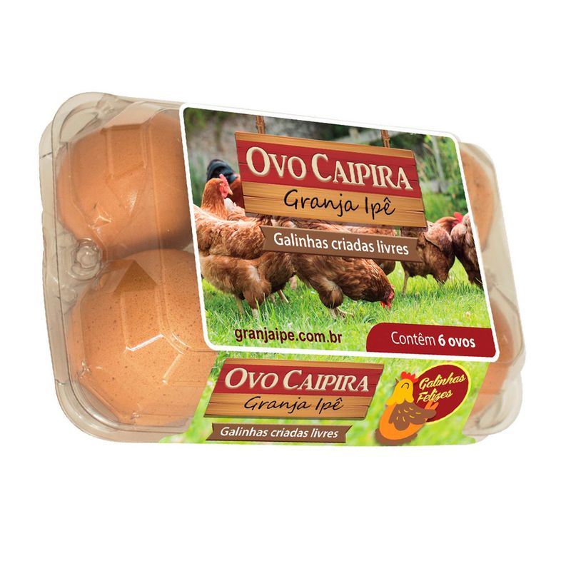 Ovo Caipira Granja Ipê Com 6 (606529460730)