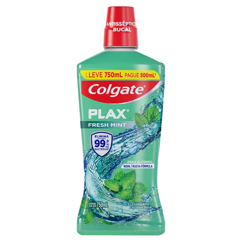 Antisséptico Bucal Plax Fresh Mint Leve 750 Pague 500ml (7509546679617)