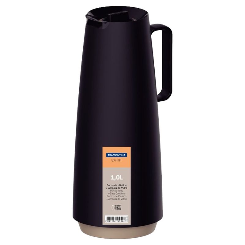 Bule Térmico Tramontina Exata Preta 1L (7891116169544)