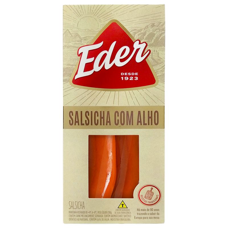 Salsicha Com Alho Eder 290g (7894904246243)