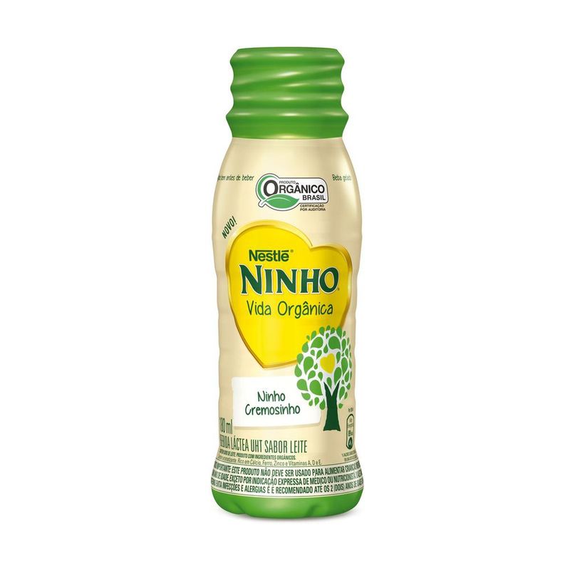Bebida Láctea Uht Ninho 180ml Vida Orgânica Cremosinho (7891000318256)