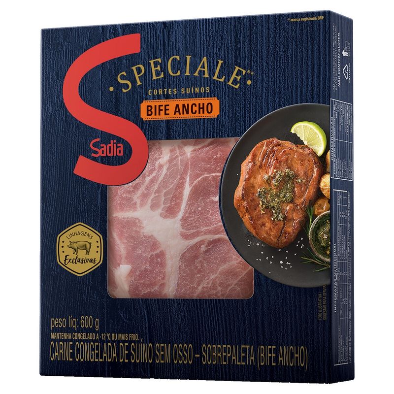 Bife Ancho Suíno Sadia Speciale Congelado 600g (7891515551612)